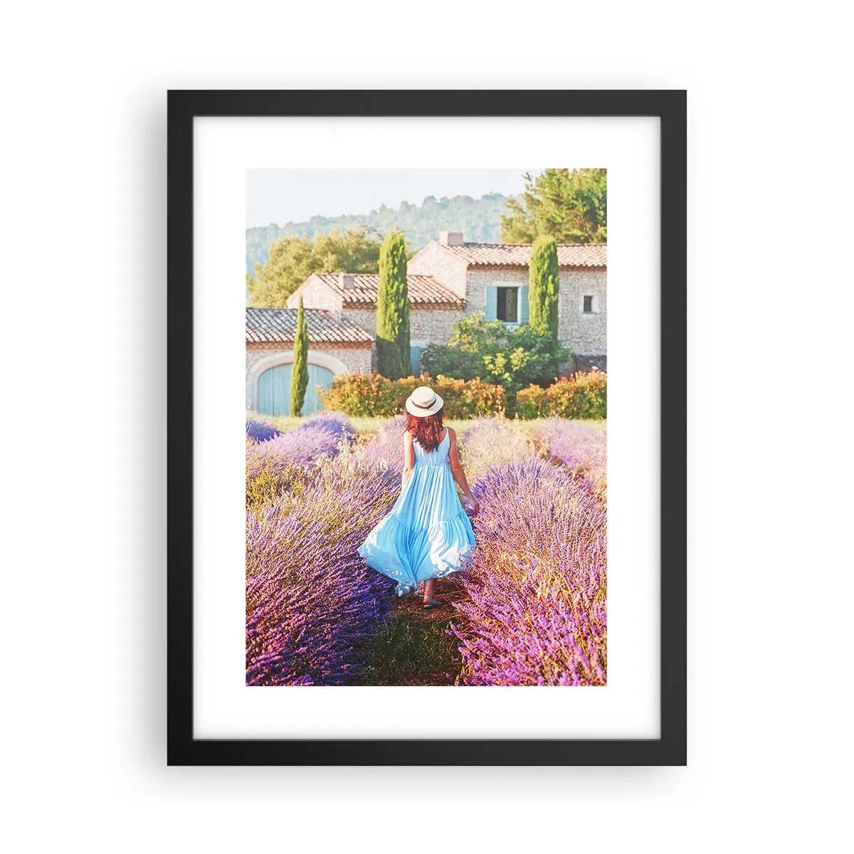 Plakat i sort ramme - Lavendel pige - 30x40 cm