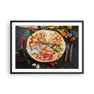 Plakat i sort ramme - Et udvalg af smagsvarianter - 70x50 cm