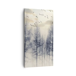 Lærredstryk - Billede på lærred - Skovånder - 55x100 cm