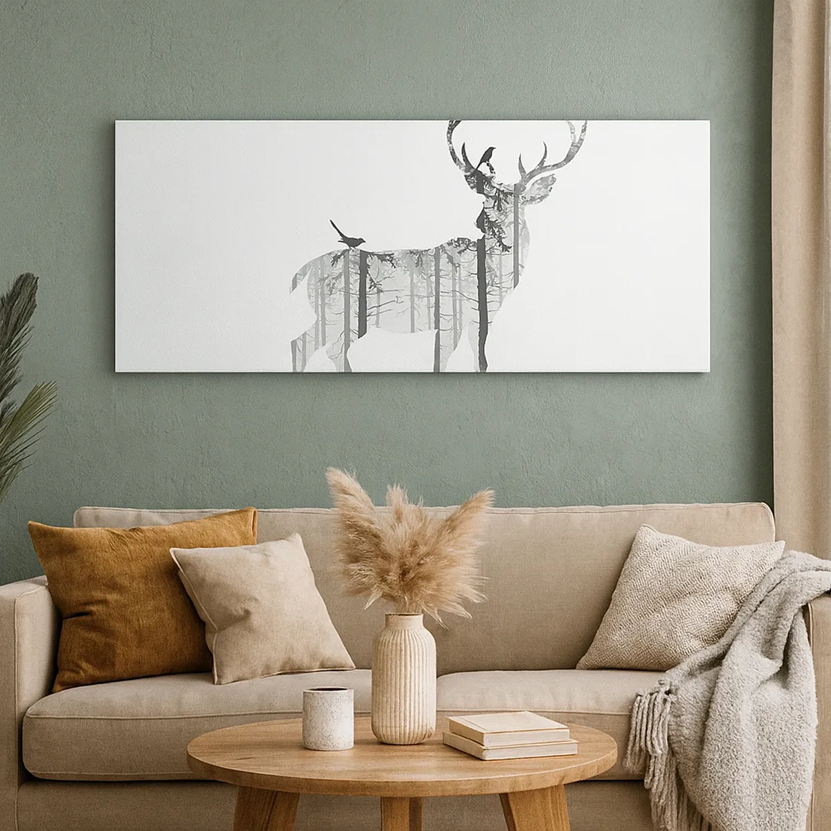 Lærredstryk - Billede på lærred - Skovens gode ånd - 30x30 cm