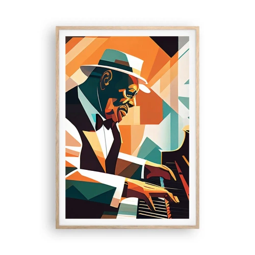 Plakat i ramme af lyst egetræ - Alt det jazz - 70x100 cm