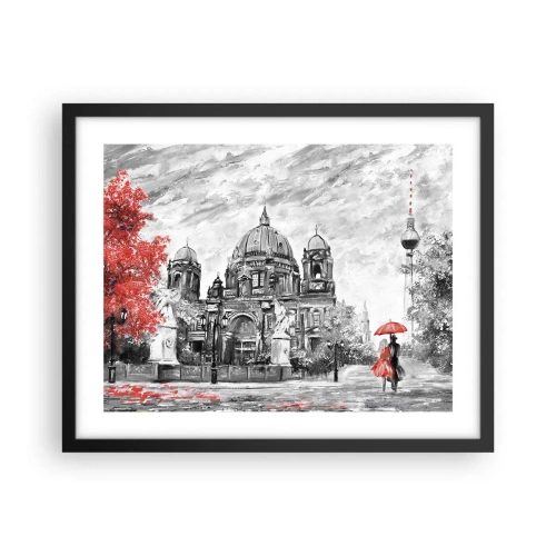 Plakat i sort ramme - Møde i Berlin - 50x40 cm