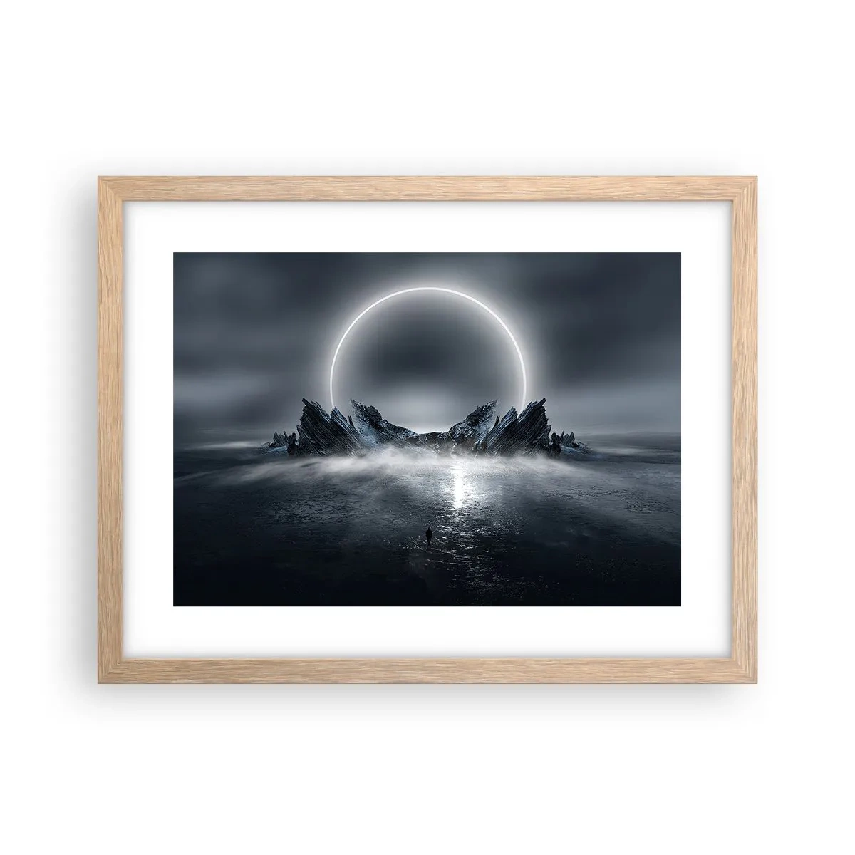 Plakat i ramme af lyst egetræ - En finale på en historie - 40x30 cm