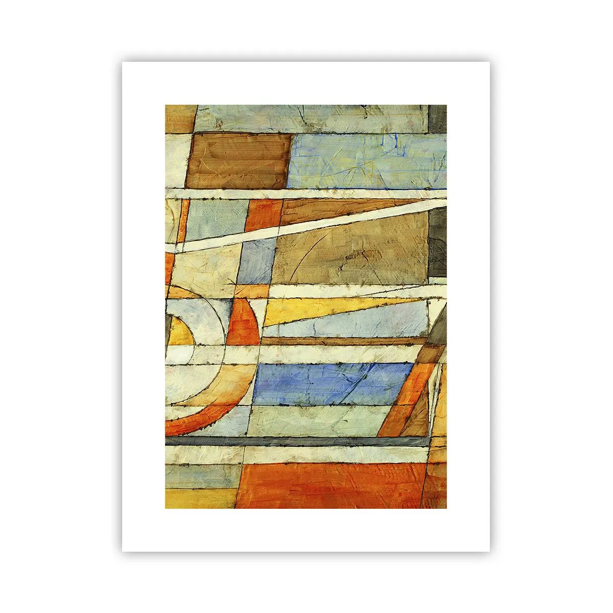 Plakat - Kubisme på en byggeplads - 30x40 cm