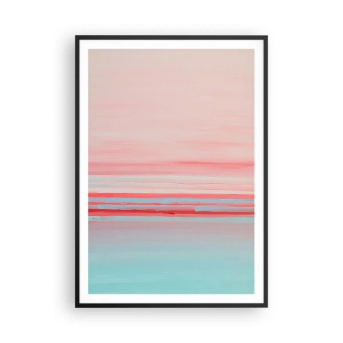 Plakat i sort ramme - Abstraktion ved daggry - 70x100 cm