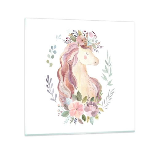 Billede på glas - En invitation til eventyrets verden - 30x30 cm