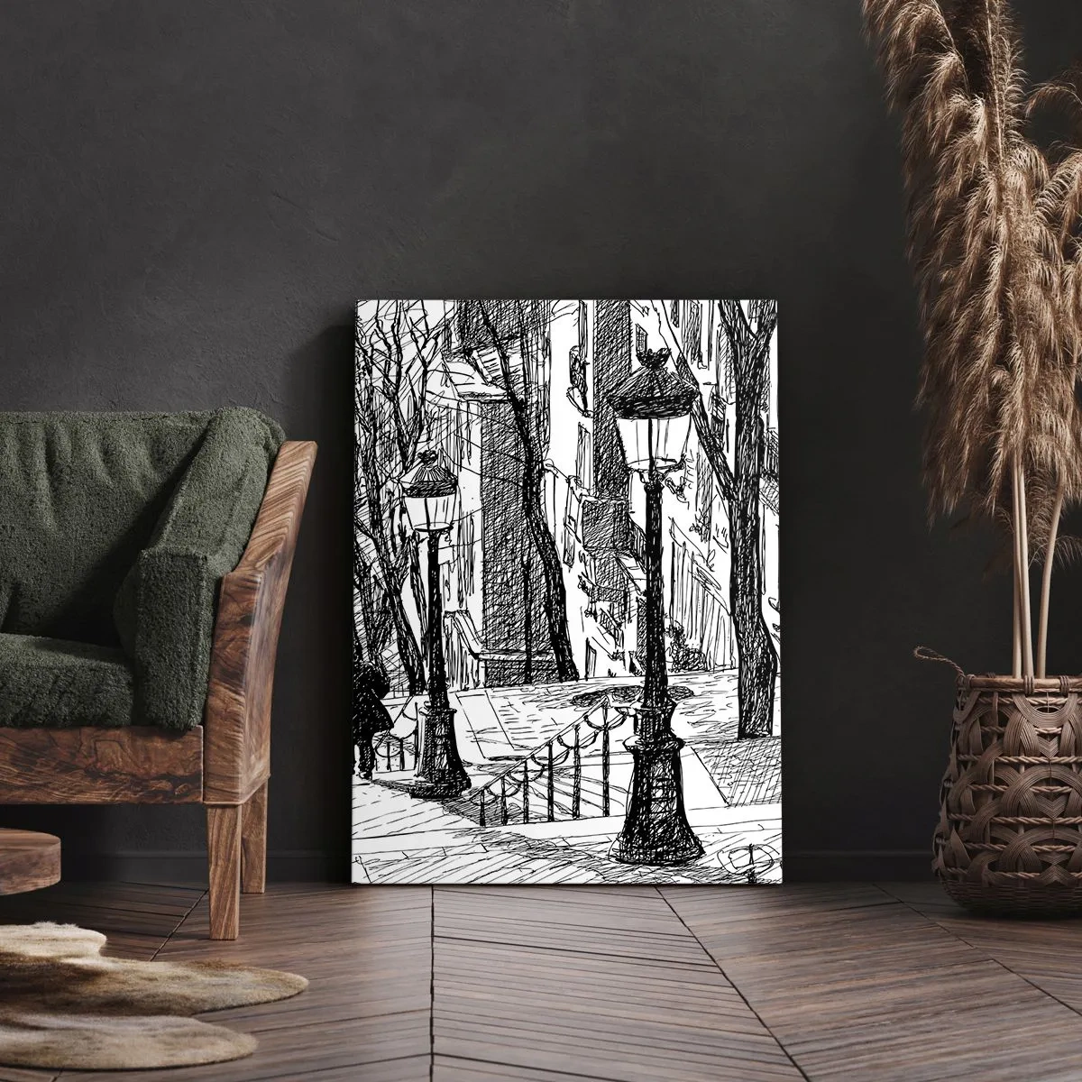 Lærredstryk - Billede på lærred - Kærlighedshistorie eller skrækhistorie? - 80x120 cm