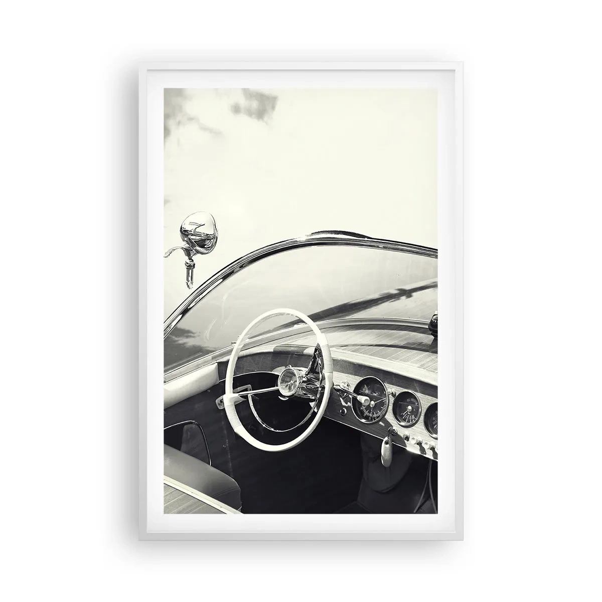 Plakat i hvid ramme - Vejr for de rige - 61x91 cm