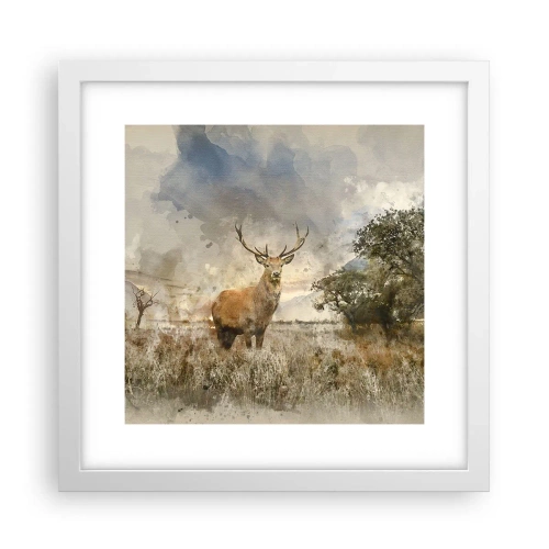 Plakat i hvid ramme - Værdighed - styrke - værdighed - 30x30 cm