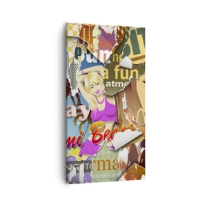 Lærredstryk - Billede på lærred - Tilbageblikke på ferien - 55x100 cm