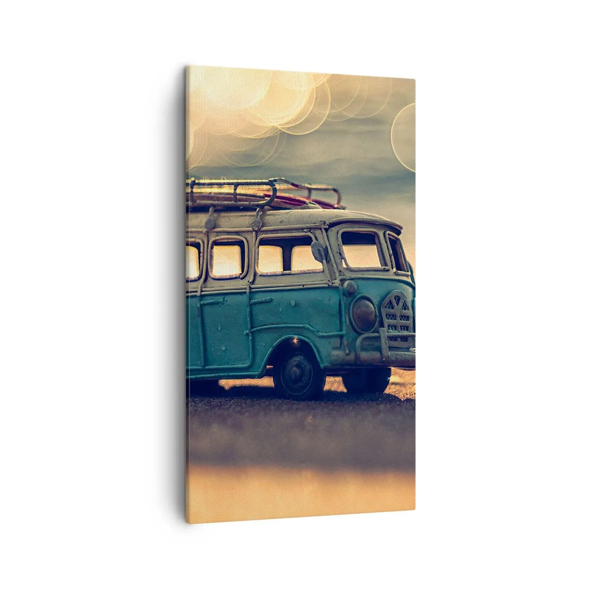 Lærredstryk - Billede på lærred - Enden på idolerne: penge og arbejde - 45x80 cm