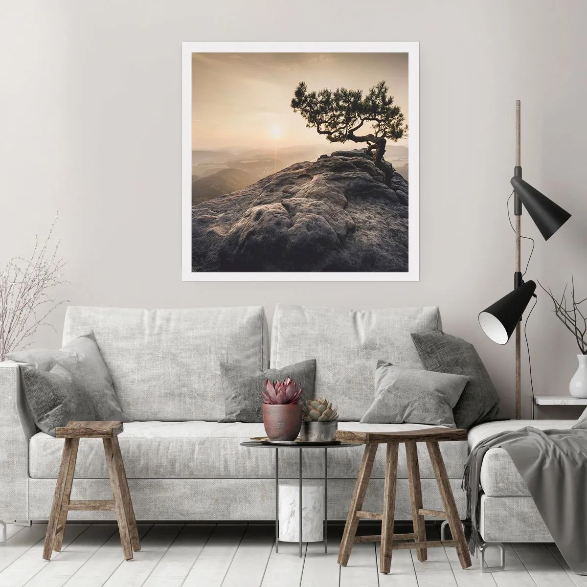 Plakat - Livet vinder altid - 40x40 cm