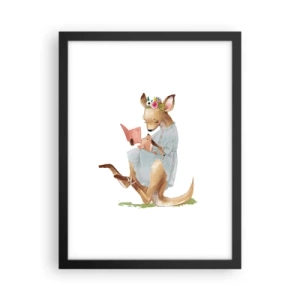 Plakat i sort ramme - Læs for mig, mor - 30x40 cm