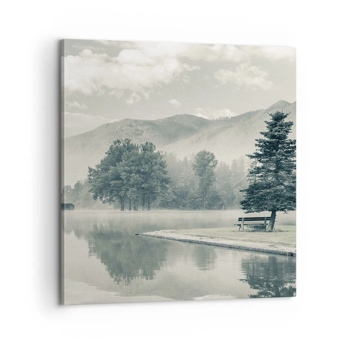 Lærredstryk - Billede på lærred - Søen sover stadig - 60x60 cm