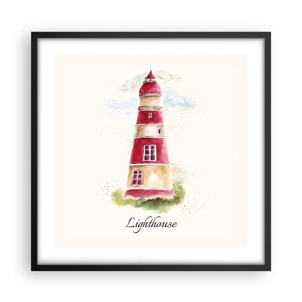 Plakat i sort ramme - Altid vejret omkring - 50x50 cm