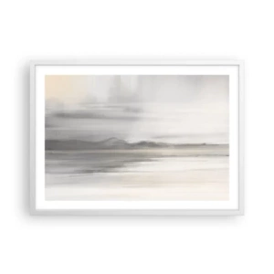 Plakat i hvid ramme - En tankevækkende afstand - 70x50 cm