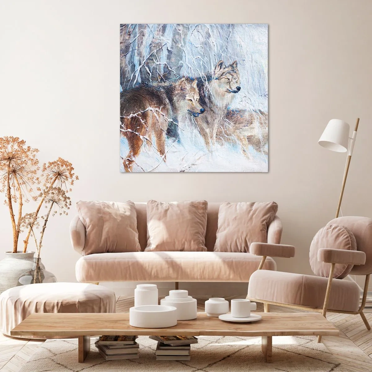 Lærredstryk - Billede på lærred - OBS! På vej... - 70x70 cm