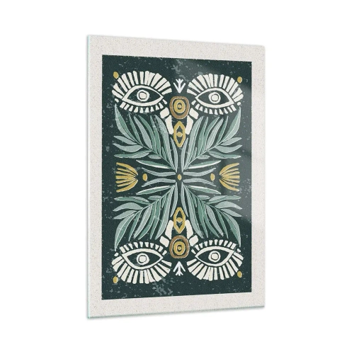 Billede på glas - Som en folkeudskæring - 50x70 cm