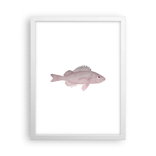 Plakat i hvid ramme - Fisk med store øjne - 30x40 cm