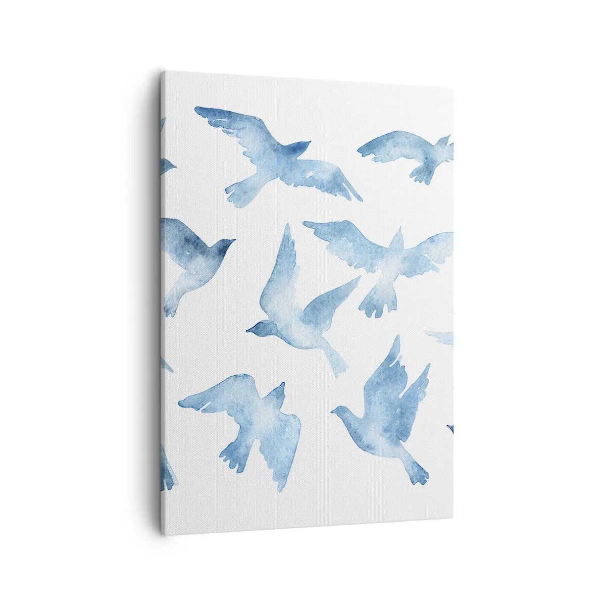 Lærredstryk - Billede på lærred - Blåfugle - 50x70 cm