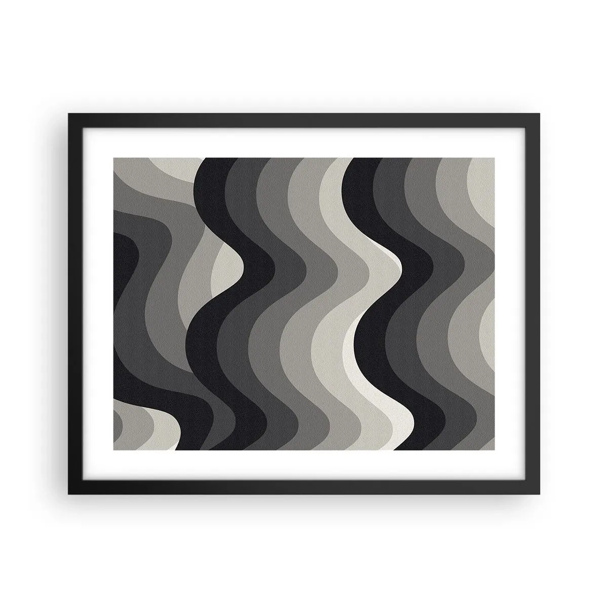 Plakat i sort ramme - Bølge efter bølge - 50x40 cm