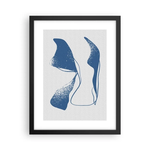 Plakat i sort ramme - Bevinget abstraktion - 30x40 cm
