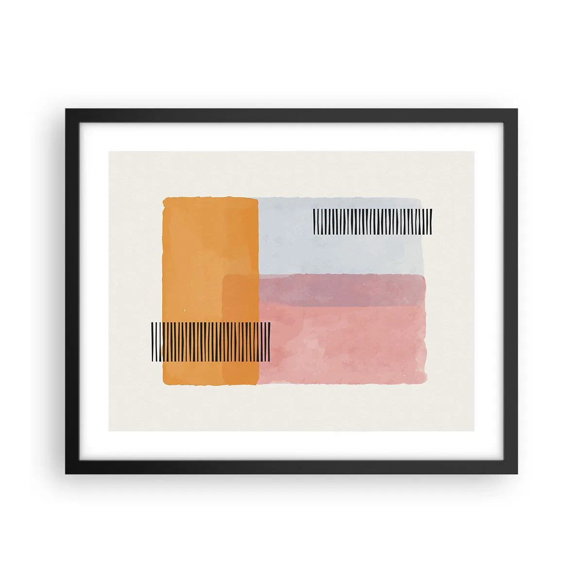 Plakat i sort ramme - Fra hjørne til hjørne - 50x40 cm