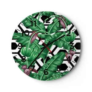 Vægur, Uret - Symmetrisk komposition fra naturen - 40x40 cm