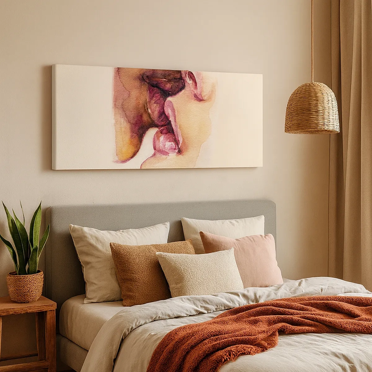 Lærredstryk - Billede på lærred - Som nat og dag, jord og himmel - 30x30 cm