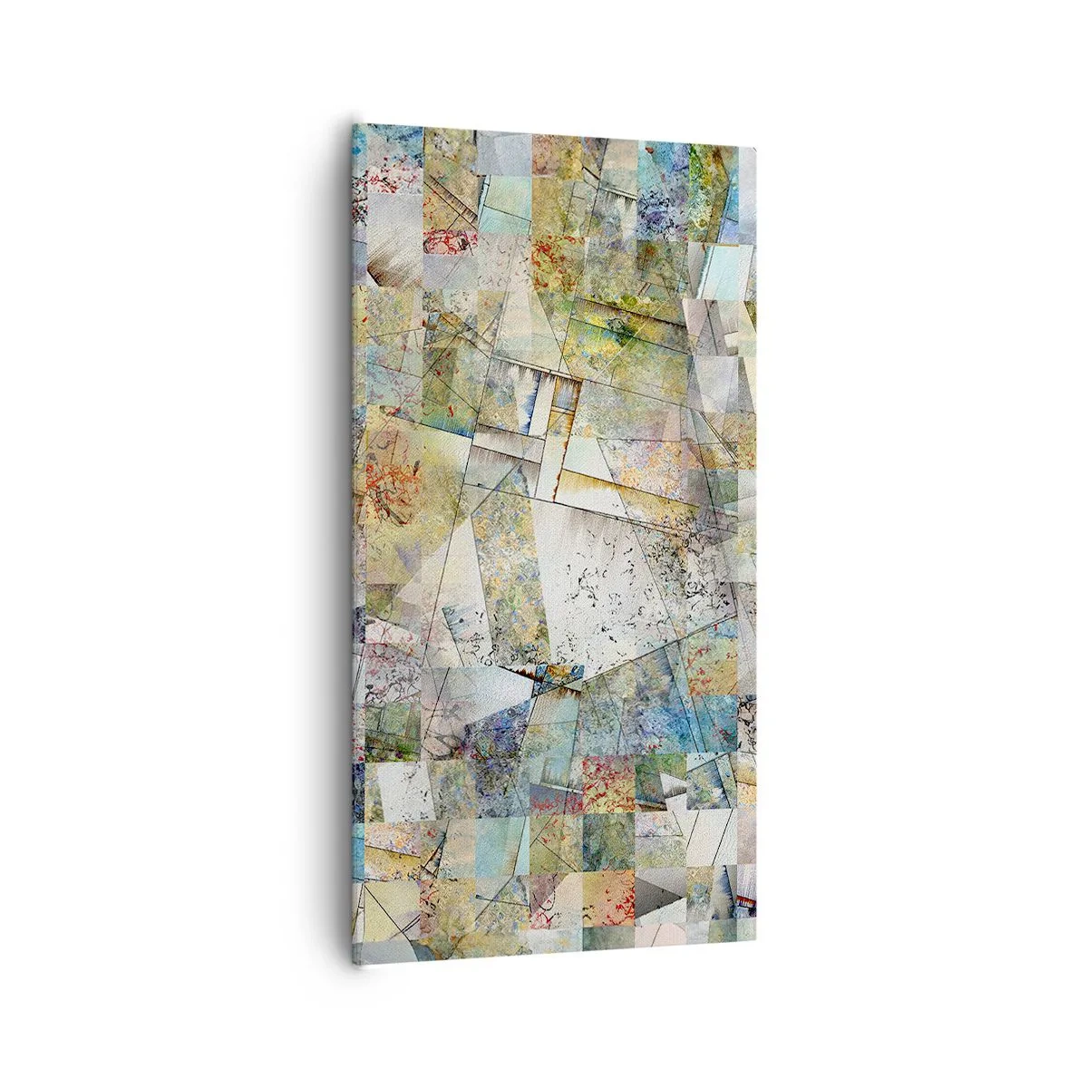 Lærredstryk - Billede på lærred - Geometrisk ommøblering - 65x120 cm