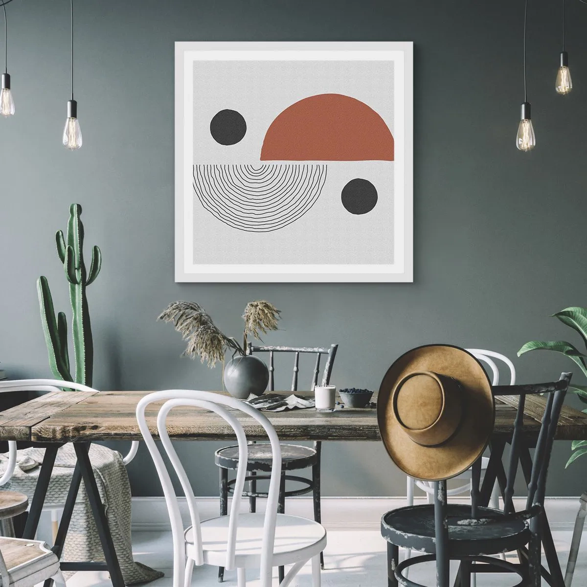 Plakat i hvid ramme - Perfektion af hjulet - 60x60 cm