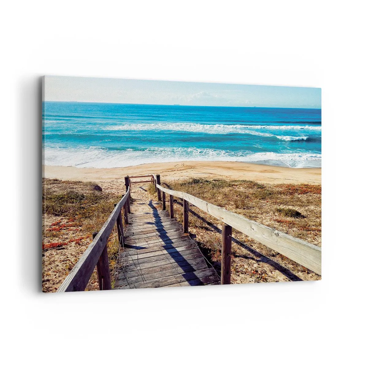 Lærredstryk - Billede på lærred - Løb! - 120x80 cm