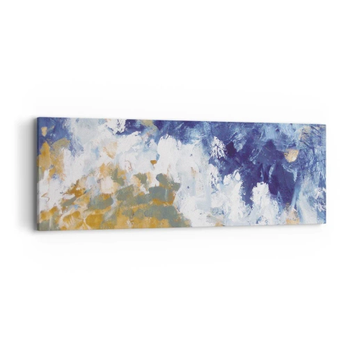 Lærredstryk - Billede på lærred - Elementernes dans - 90x30 cm