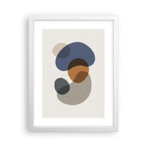 Plakat i hvid ramme - Dråber af farve - 30x40 cm