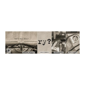 Prøve Fototapet Premium Canvas - Fortæl mig - Skummaskine, Årgang, Retro - 100x30 cm