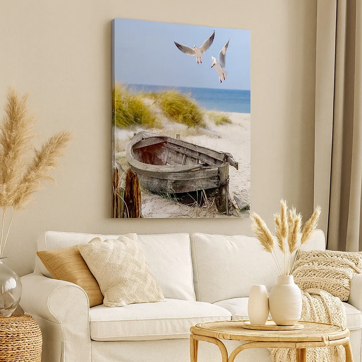 Lærredstryk - Billede på lærred - Badet i vinden - 50x70 cm