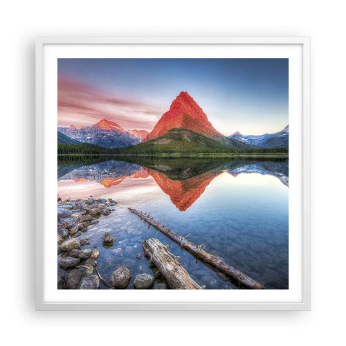 Plakat i hvid ramme - Varme og kulde - 60x60 cm
