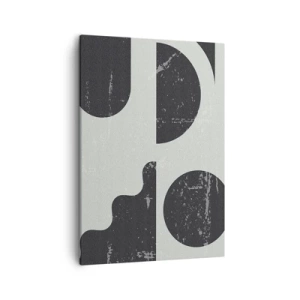 Lærredstryk - Billede på lærred - Komposition over og under - 50x70 cm