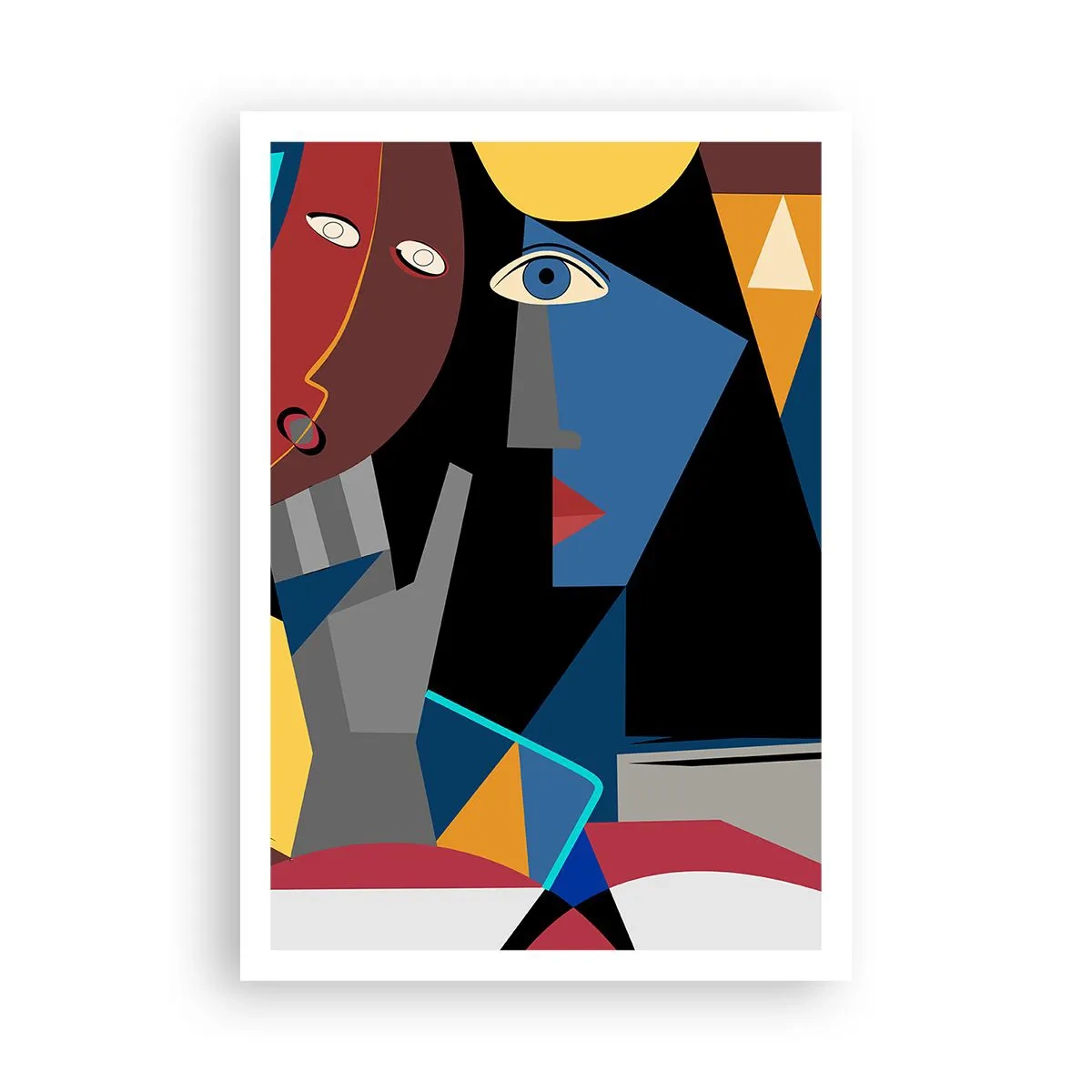 Plakat - Kubistisk samtale - 70x100 cm