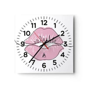 Vægur, Uret - Klar til at kysse? - 40x40 cm