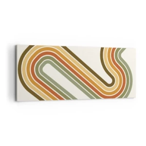 Lærredstryk - Billede på lærred - Zigzag til destinationen - 120x50 cm