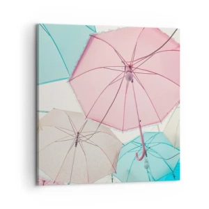 Lærredstryk - Billede på lærred - Nogle gange solskin, andre gange regn - 60x60 cm