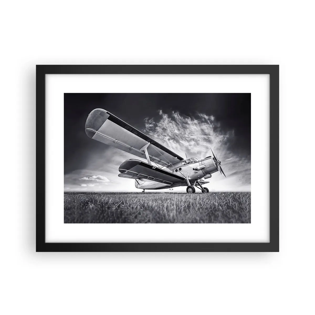 Plakat i sort ramme - Den bevingede vandringsmand - 40x30 cm