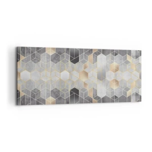 Lærredstryk - Billede på lærred - Sammensætning af diamanter - 100x40 cm