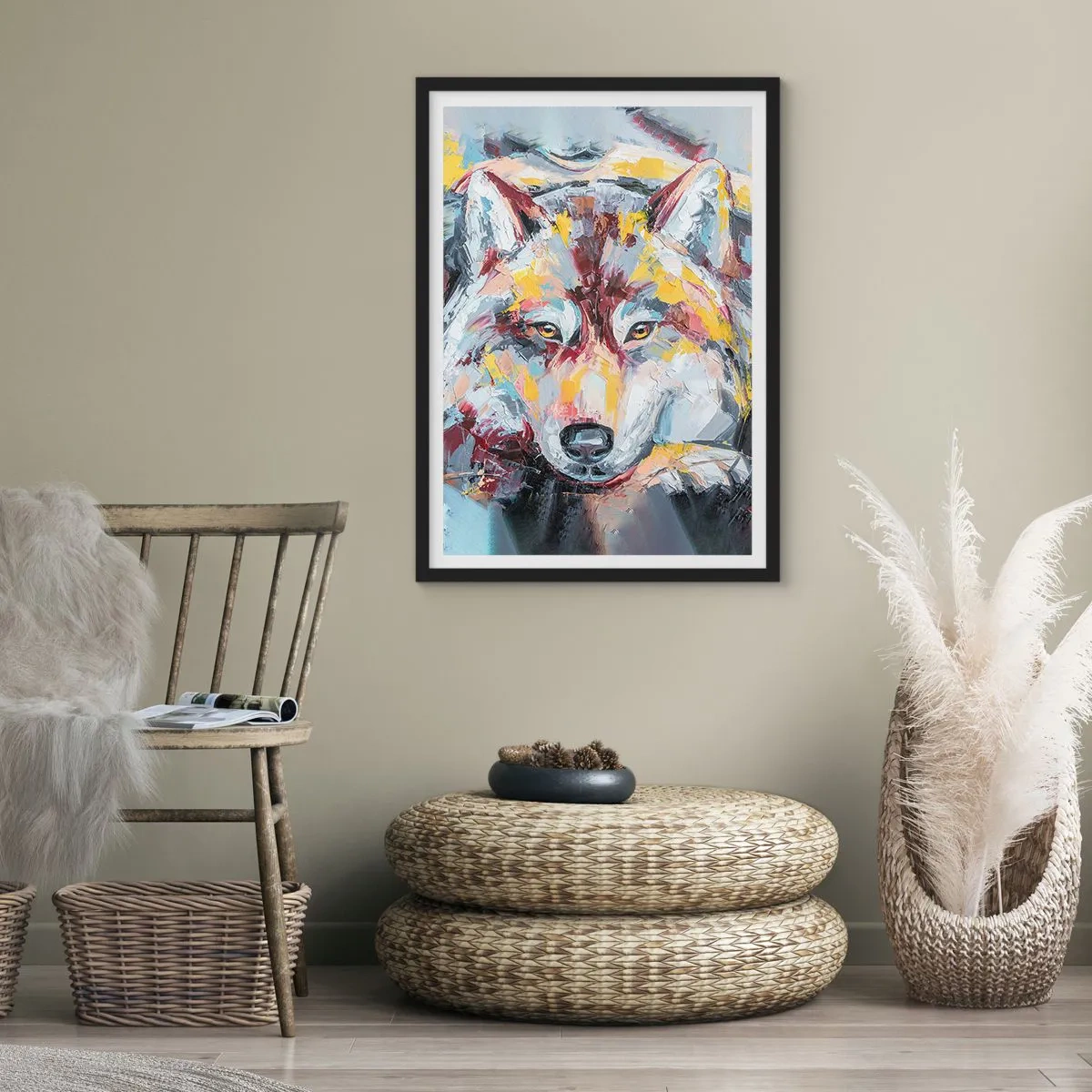 Plakat i sort ramme - Fred blandt kære - 70x100 cm