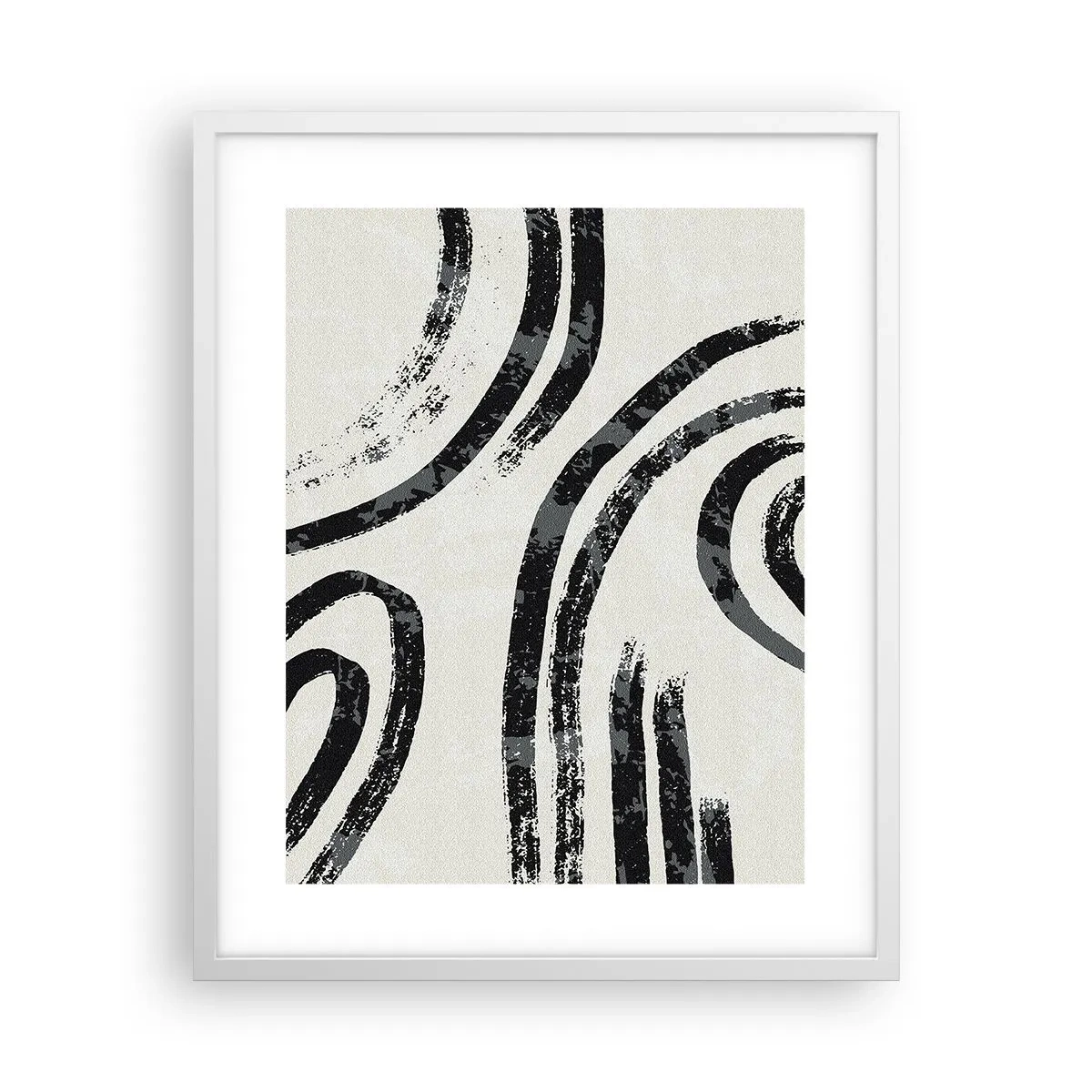 Plakat i hvid ramme - Halvt stoppet - 40x50 cm