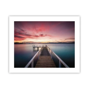 Plakat - Aftenens blide flamme - 50x40 cm