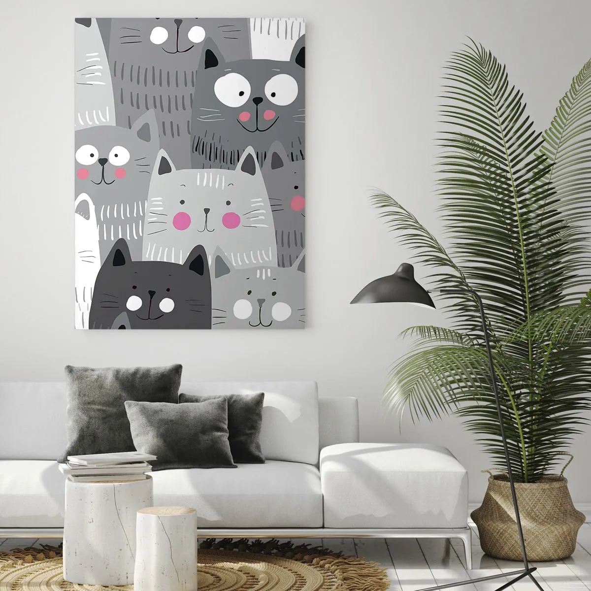 Billede på glas - Kattens verden - 50x70 cm