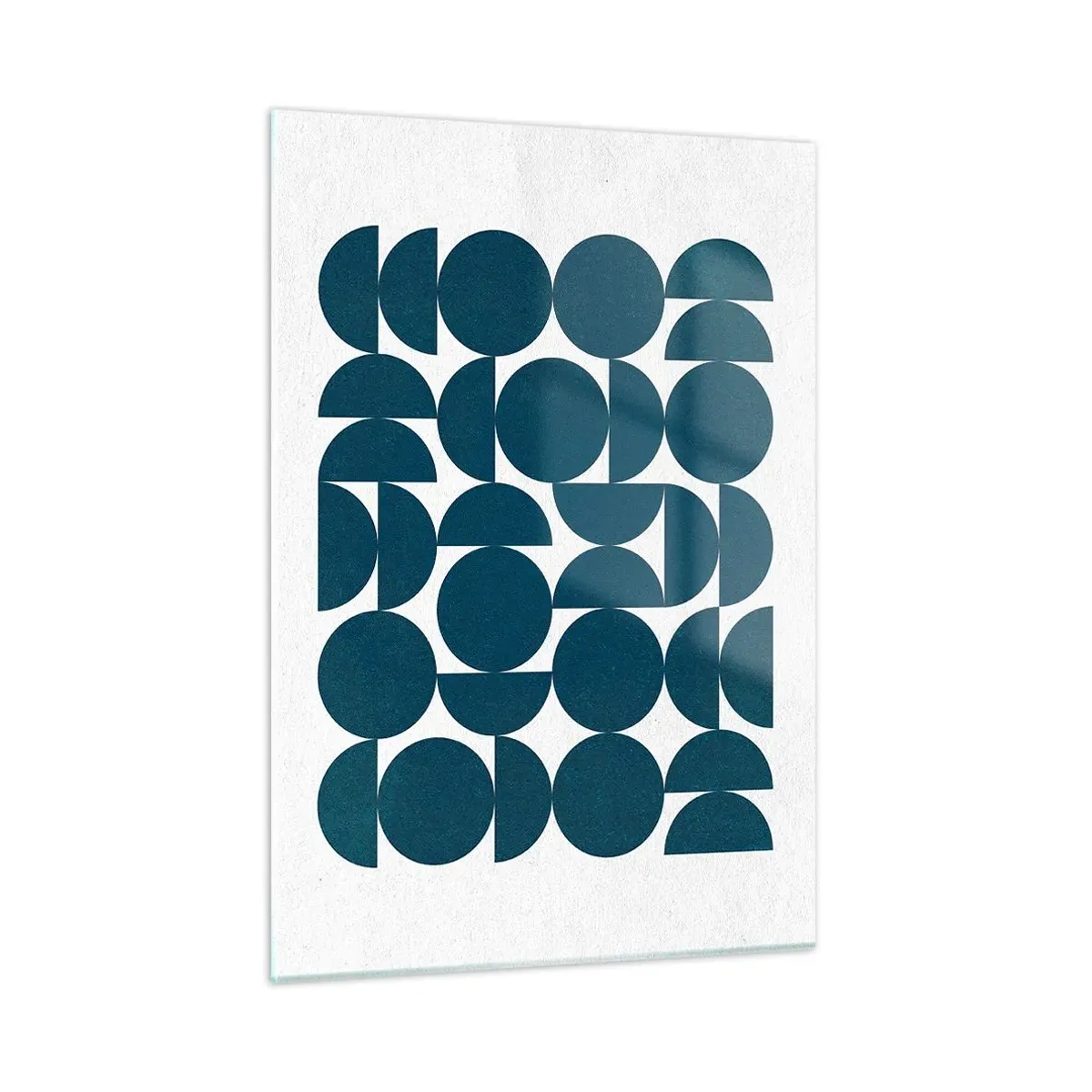 Billede på glas - Cirkler og halvcirkler - 50x70 cm