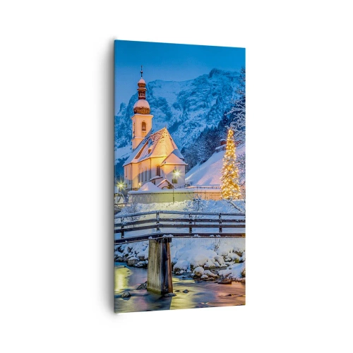 Lærredstryk - Billede på lærred - Julens ånd - 65x120 cm